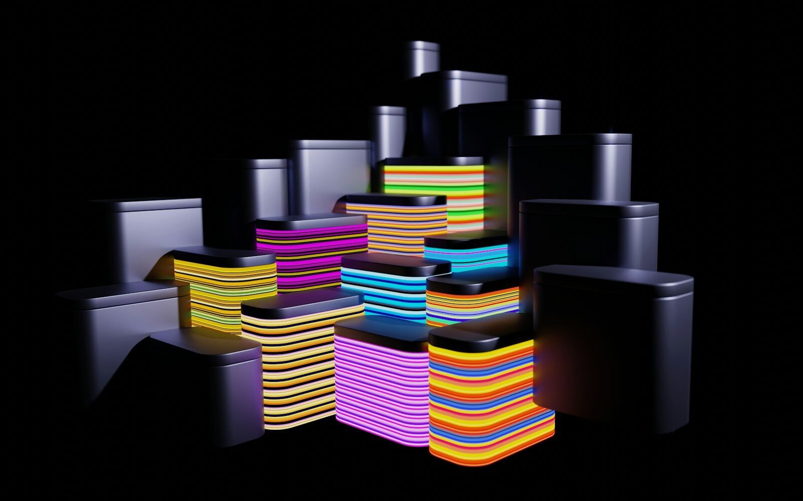 A computer generated image of a computer tower